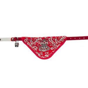 Kattenhalsbandje met zakdoek en belletje