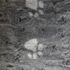 vet bed grey + paws 100*75 cm