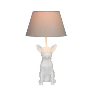 Lamp Chihuahua Glanzend Wit