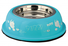 Voer/waterbak met kunststof houder