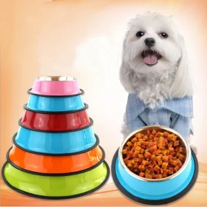 Pet Bowl Pet Feeding Basin - Voerbak voor Honden & Katten - Anti-slip - meerdere kleuren