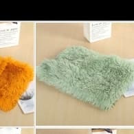 pluche matje lichtgroen medium