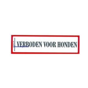 Sticker – Verboden voor Honden