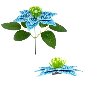 Diamond Painting Bloemen 3D – Set van 8 – Blauw