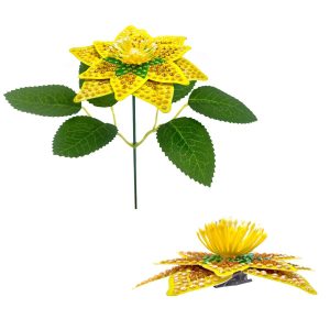 Diamond Painting Bloemen 3D – Set van 8 – Geel