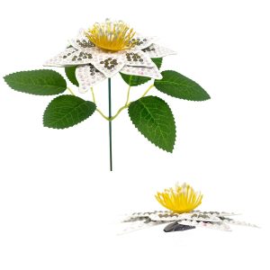 Diamond Painting Bloemen 3D – Set van 8 – Wit