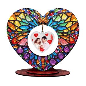 Diamond Painting Fotolijst Hart – Glas in lood