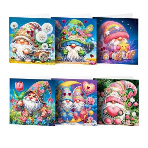 Diamond Painting Wenskaarten (6) – Kabouters – Set 5