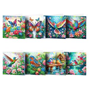 Diamond Painting Kaarten (8) – Vlinders & Vogels – Set 16