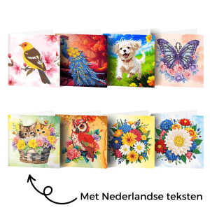 Diamond Painting Kaarten met Nederlandse teksten