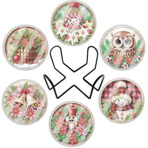 Diamond Painting Onderzetters – Set 2 – Zachte Winter