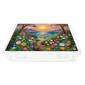 Diamond Painting Opbergbox – Landschap met bloemen