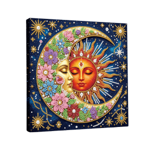Diamond Painting Schilderij Maan en Zon – Pearl Collectie