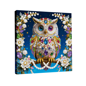 Diamond Painting Schilderij Uil – Pearl Collectie