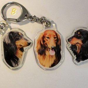 Sleutelhanger – Teckel Langhaar – Gummi