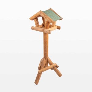 Paalvoederhuis met groen dakleer