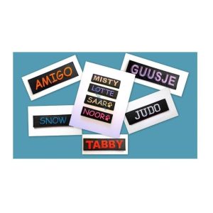 Tekstlabel – Eigen Naam/Tekst – Geborduurd