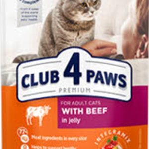 Club 4 Paws Premium-rund in gelei voor volwassen kat-100 gram