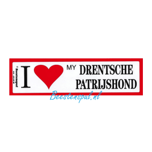 Sticker – I Love – Drentsche Patrijshond