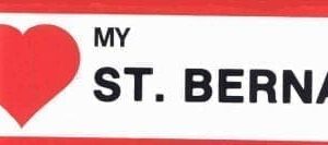 Sticker – I Love – Sint Bernard