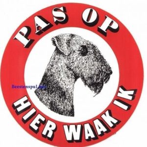 Sticker – HIER WAAK IK – Airedale Terrier