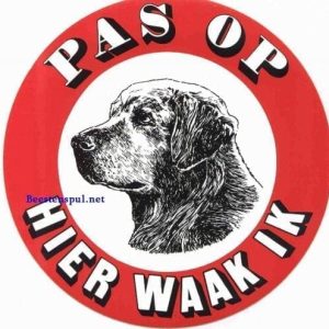 Sticker – HIER WAAK IK – Golden Retriever