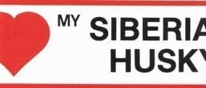 Sticker – I Love – Siberian Husky