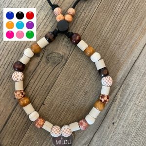 Anti teken- vlooien ketting + gepersonaliseerde penning – Aluminium Rond