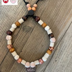 Anti teken- vlooien ketting + gepersonaliseerde penning – Bot afdruk groot