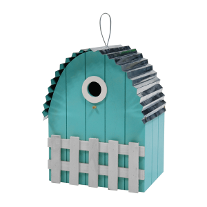 Nestkast gebogen dak – Geel | Zwart | Blauw | Groen