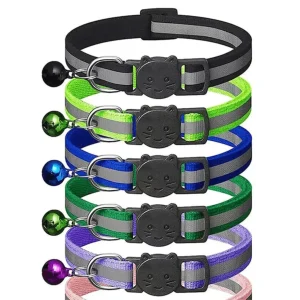 Reflecterende Breakaway Halsband met Belletje voor Katten