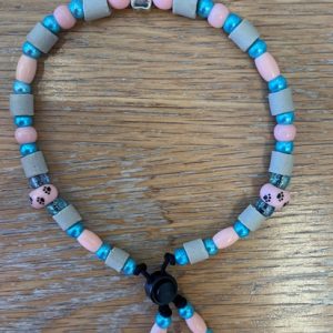 Anti Teken / vlooien ketting – 34/37cm-Roos